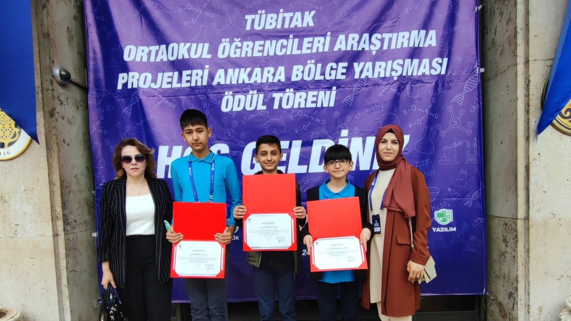 18. Tübitak Ortaokul Öğrencileri Araştırma Projeleri Ankara Bölge Yarışması 2.lik Ödülümüz